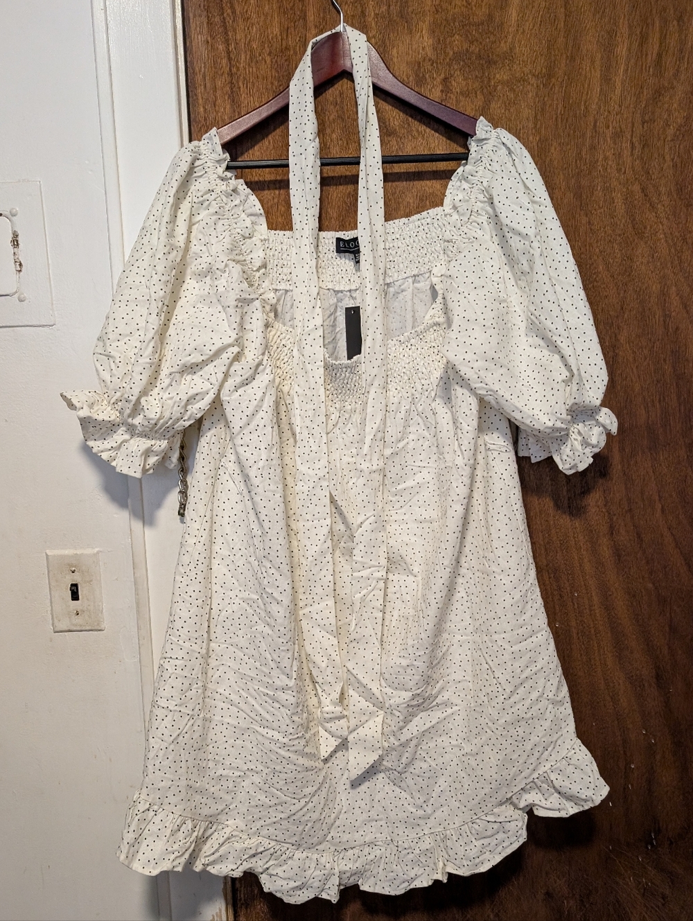 Eloquii Polka Dot Dress With Puffed Sleeves Brand New Never Worn Size 18/20
